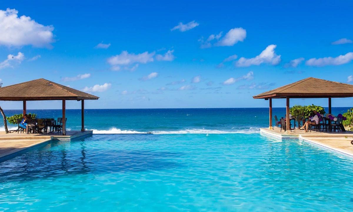 red Infinity pool
