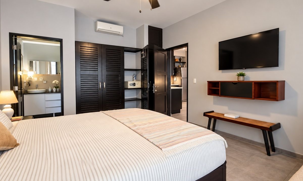 Modern Warm-Toned Bedroom Interior