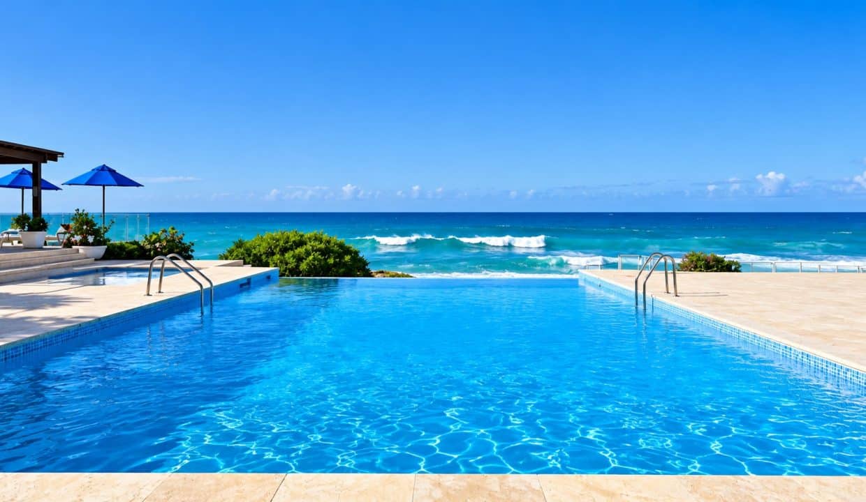Tropical Infinity Pool by the Sea